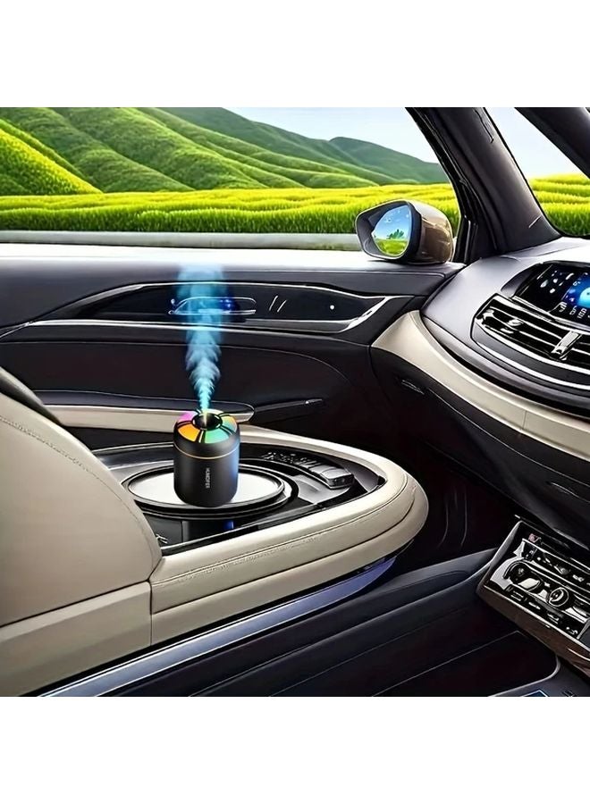 White Mini Silent USB Car Home Humidifier With LED Light And Aromatherapy Diffuser - Image 5